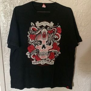 Rebel Eight skull and snake tee